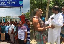 রূপগঞ্জে থানা ও মন্দির পাহারায় বিএনপি নেতাকর্মীরা