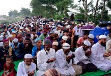 মেঘনাপারে ইলিশের জন্য জেলেদের দোয়া-মোনাজাত
